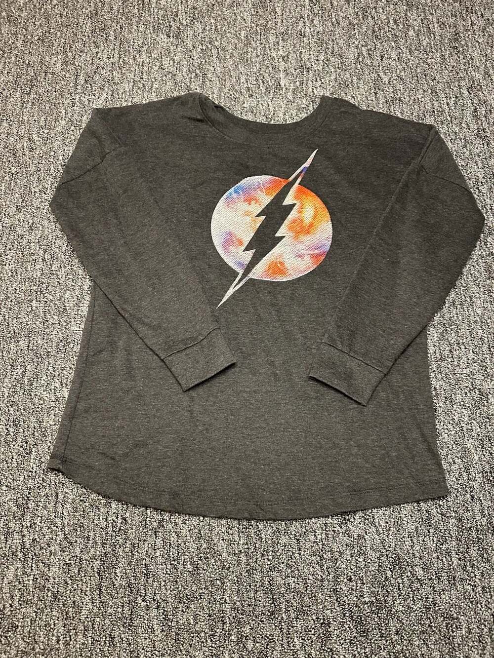 DC Comics The Flash Threadpixel Drop Long Sleeve Women's Pullover Sweatshirt Gra